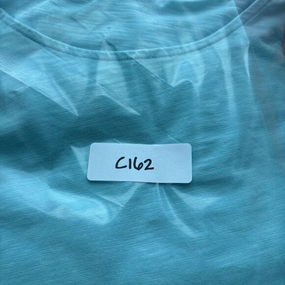 J Jill Dress Ruffle Hem Pockets Breathable Lightweight Cotton Aqua Medium C162 - Picture 10 of 10